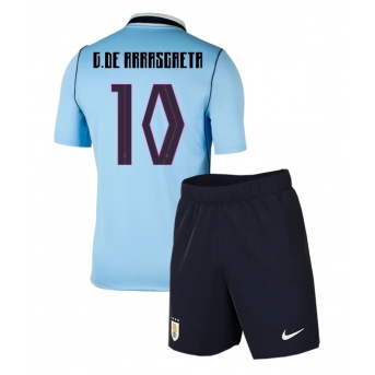 Billige Fotballdrakt Uruguay Giorgian de Arrascaeta #10 Replika Hjemmedraktsett Barn VM 2026 Kortermet (med bukser)